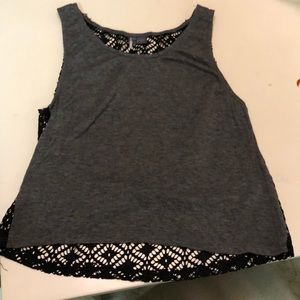 ✨3 for $20✨ SPARKLE & FADE Grey Flirty Tee